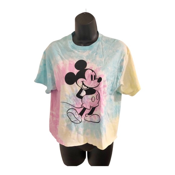 Disney’s Mickey Mouse pink blue yellow tie dye tshirt size small brand new - Picture 6 of 8
